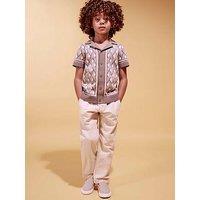 River Island Older Boys Elasticated Pull On Trousers - Beige
