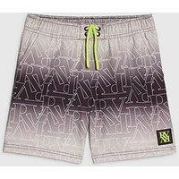 River Island Older Boys Mono Ombre Swim Shorts - Black