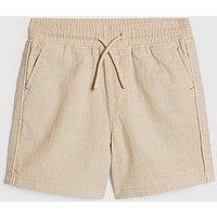 River Island Mini Boys Pull On Drawstring Shorts - Beige