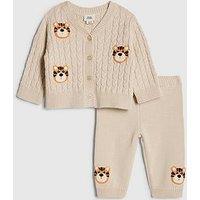 River Island Baby Boys Tiger Cardigan Set - Beige