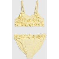 River Island Older Girls 3D Flower Bikini Set - Yellow