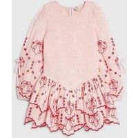 River Island Girls Older Geometric Print Hanky Hem Mini Dress - Pink