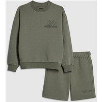 River Island Older Boys Palais Sweatshirt Set - Green