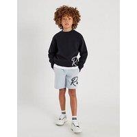 River Island Older Boys Logo Script Sweatshirt Set - Navy
