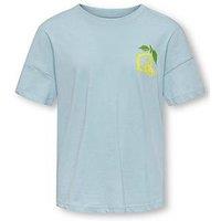 Only Kids Girls Amalfi Coast Short Sleeve T-Shirt - Light Blue