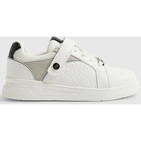 River Island Older Boys Ri Embossed Trainer - White