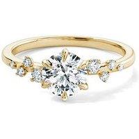 Created Brilliance Luna 9Ct Yellow Gold 1.13Ct Tw. Lab Grown Diamond Scatter Engagement Ring