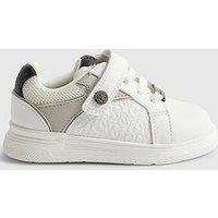 River Island Mini Boys Ri Embossed Strap Trainers - White