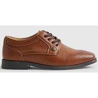 River Island Older Boys Faux Leather Point Shoes - Brown