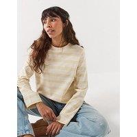 Barbour Dartmoor Striped Top - Ecru/Citrus