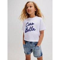 River Island Older Girls Denim Pyjama Style Shorts - Blue