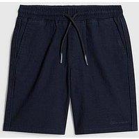 River Island Older Boys Pull On Drawstring Shorts - Navy