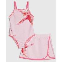 River Island Mini Girls Starfish Swimsuit Skirt - Pink