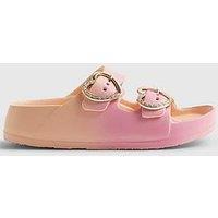River Island Older Girls Ombre Buckle Moulded Sliders - Pink