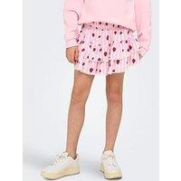Only Kids Girls Strawberry Tiered Skirt - Light Pink