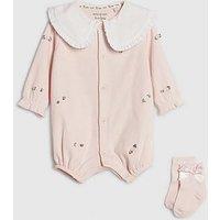 River Island Baby Girls Rose Bodysuit And Socks Set - Pink