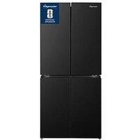 Fridgemaster Mq79395Eb 181Cm High Total No Frost Freestanding American Cross Door Fridge Freezer - Black