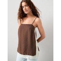The Very Collection Lace Trim Square Neck Cami