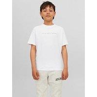 Jack & Jones Junior Boys Star Short Sleeve Tshirt - White