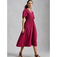 White Stuff Lucy Double Cloth Midi Dress - Pink
