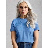 White Stuff Abbie Embroidered Tee - Blue