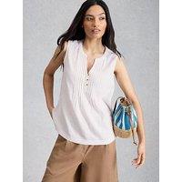 White Stuff Poppy Linen Blend Top