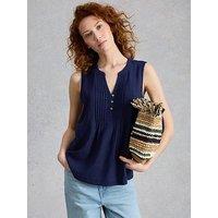 White Stuff Poppy Linen Blend Top