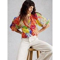 White Stuff Bex Cotton Top - Yellow