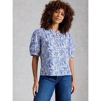 White Stuff Lana Cotton Top - Ivory