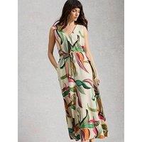 White Stuff Poppy Linen Blend Maxi Dress