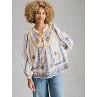 White Stuff Ciara Embroidered Blouse