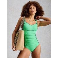 White Stuff Splash Control Swimsuit - Green