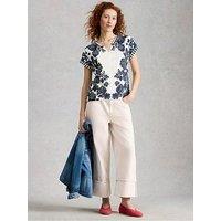 White Stuff Nelly Notch Neck T-Shirt - Blue