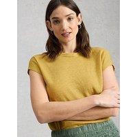 White Stuff Rowan Linen T-Shirt - Yellow