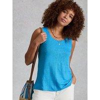 White Stuff Scarlette Linen Vest - Blue