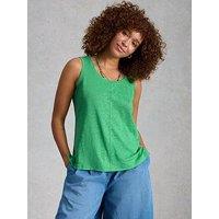 White Stuff Scarlette Linen Vest - Green