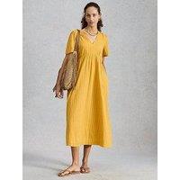 White Stuff Lucy Metallic Midi Dress