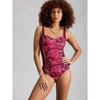 White Stuff Splash Tankini Top - Purple