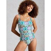 White Stuff Splash Control Swimsuit - Green