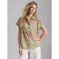 White Stuff Orla Button Through Shirt - Green