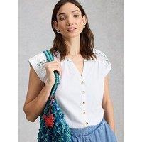 White Stuff Billie Button Shirt - White