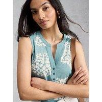 White Stuff Nora Notch Vest Top - Blue