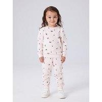 Name It Girls Cherry Print Co-Ord Joggers - Pink