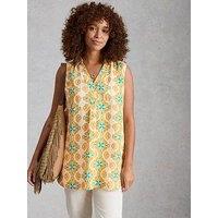 White Stuff Bianca Sleeveless Linen Tunic