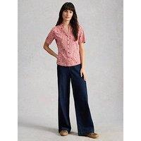 White Stuff Annie Short Sleeve Jersey Shirt - Pink