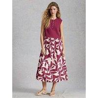 White Stuff Shay Jersey Mix Dress - Pink