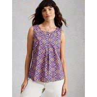 White Stuff Paradise Organic Cotton Vest - Multi
