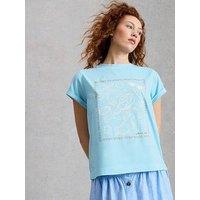 White Stuff Gina Graphic Tee - Blue