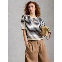 White Stuff Holly Pointelle Top - Ivory