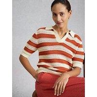 White Stuff Cooper Knitted Stripe Polo